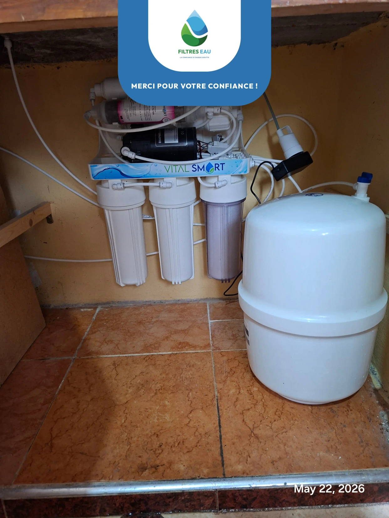 Eau pure et saine à la maison grâce au système Filtres Eau Maroc