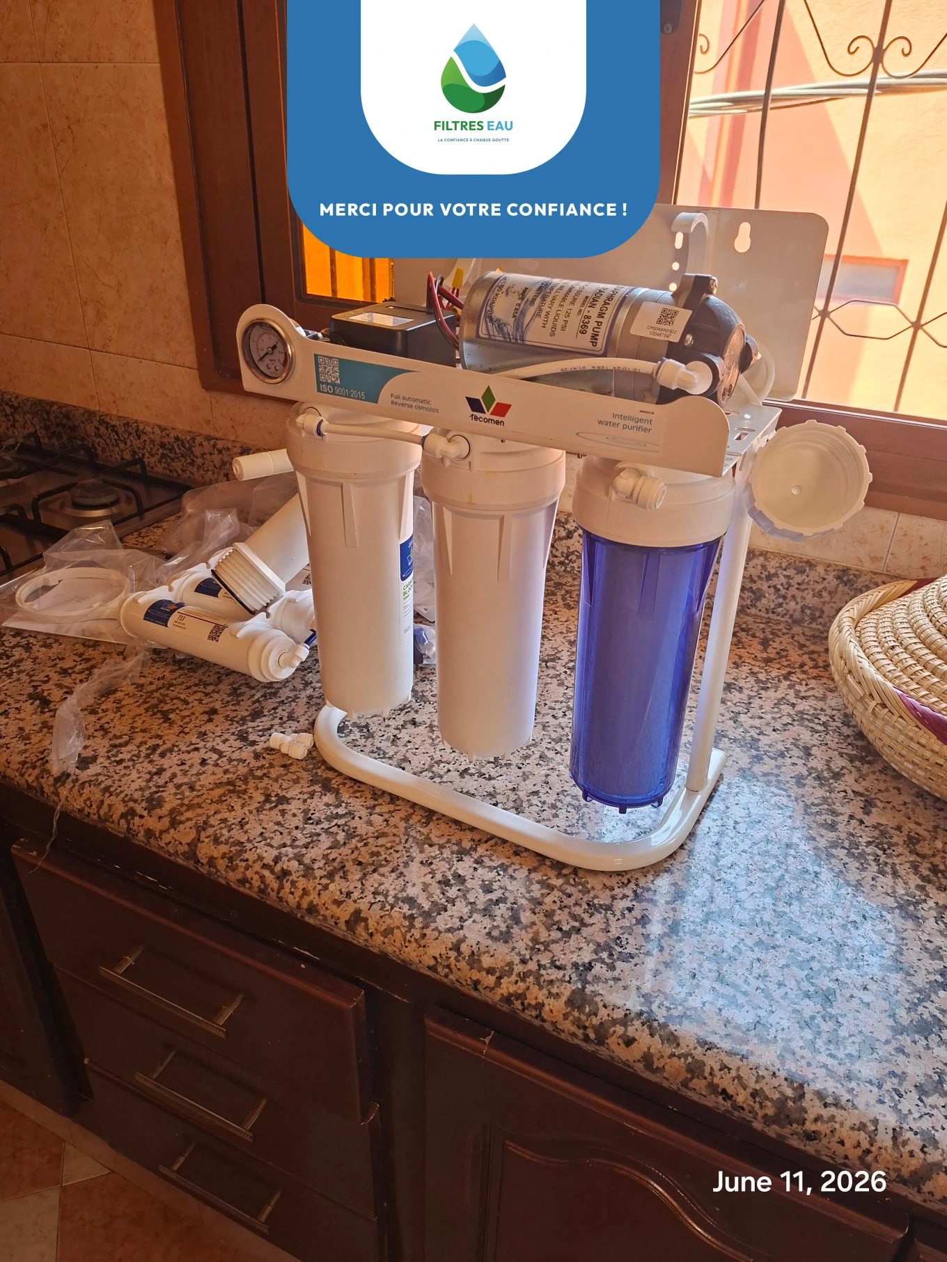 Système d'osmose inverse pour eau potable au Maroc